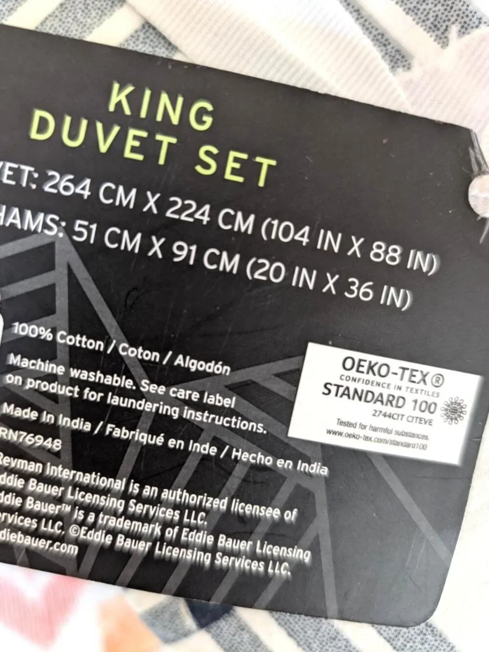 Eddie Bauer- King Duvet Cover Set 100% Cotton Bedding Set with Matching Shams